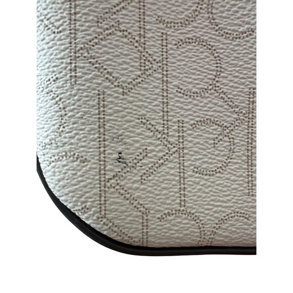 Calvin Klein Signature Logo Round Satchel Handbag Purse Bag Crossbody Zip Top - Picture 6 of 11